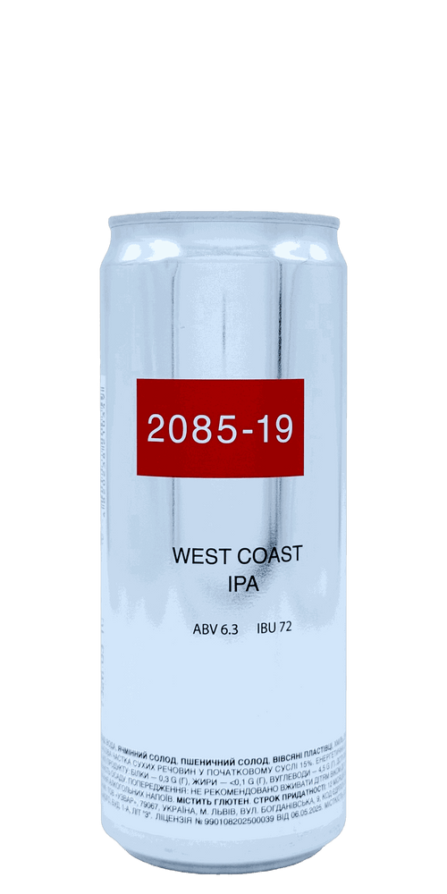 330 ml can of 2085 - 19 West Coast IPA – 6.3% ABV