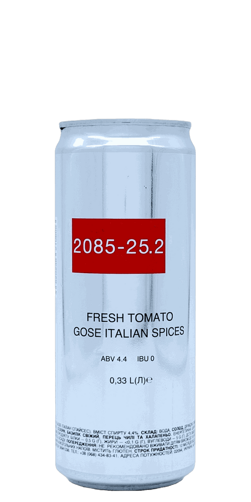 330 ml can of 2085 - 25.2 Italian Spicy Gose – Spicy Gose, 4.4% ABV