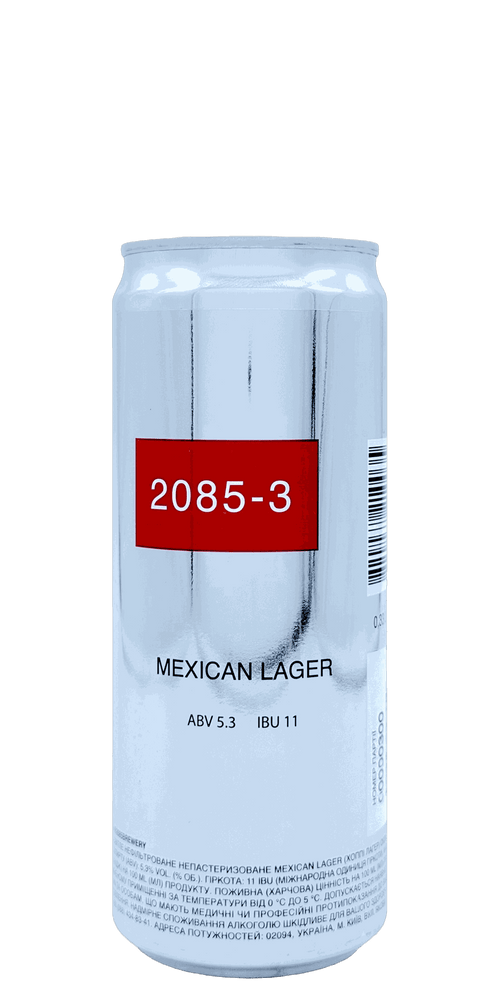 330 ml can of 2085 - 3 Hoppy Mexical Lager – Hoppy Lager, 5.7% ABV