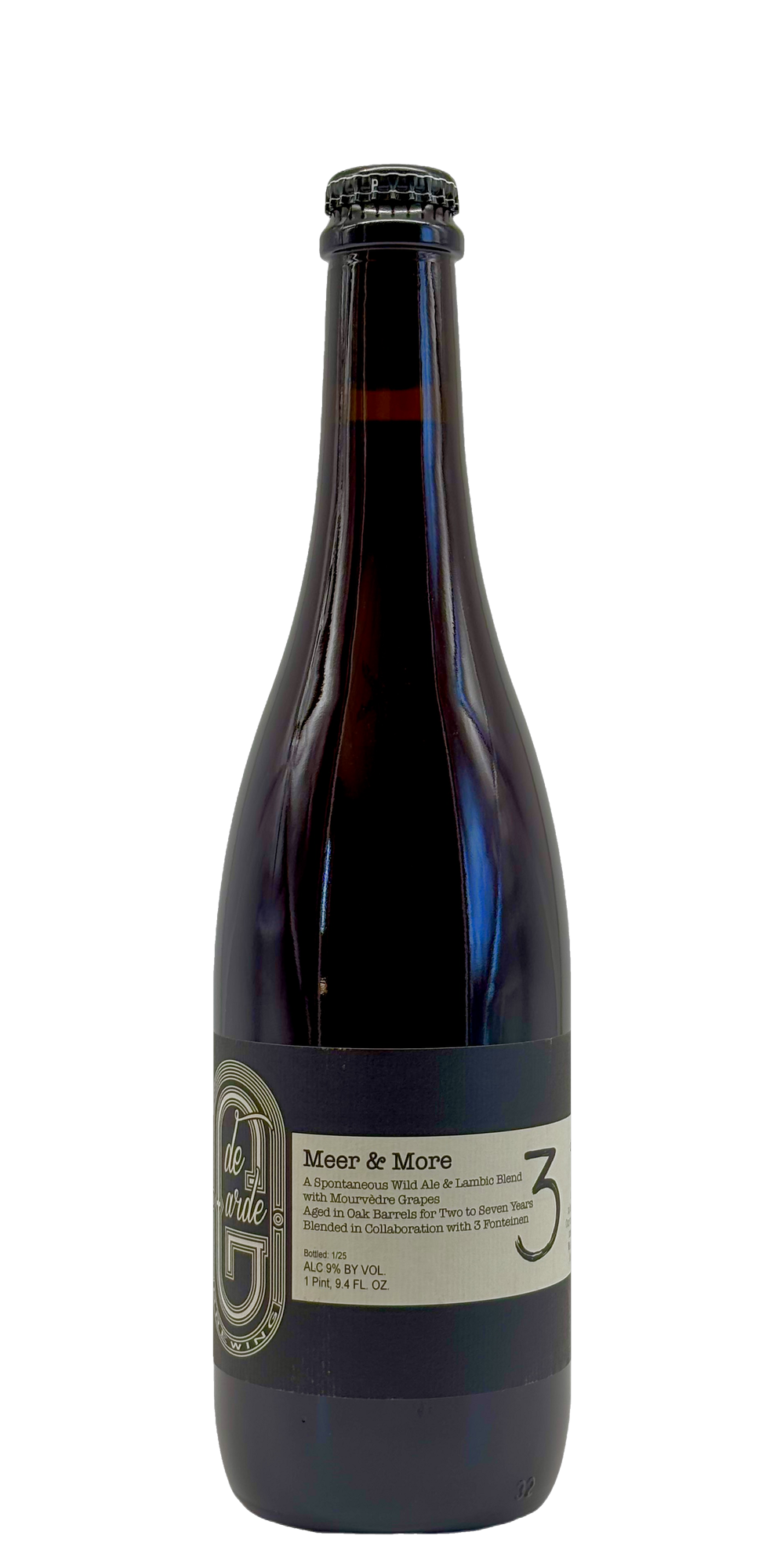 750 ml bottle of 3 Fonteinen - Meer & More (x De Garde) – Lambic, 6.4% ABV