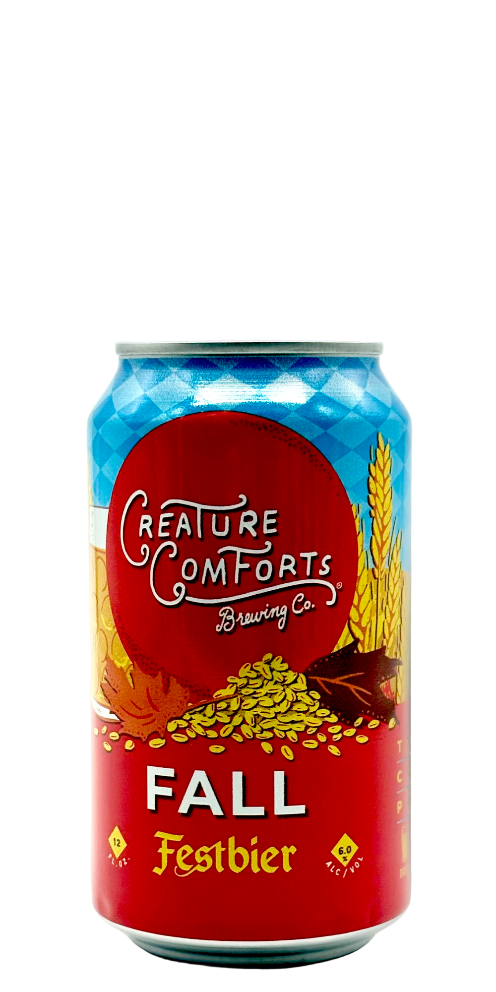 355 ml can of Creature Comforts - Fall – Oktoberfest, 6% ABV