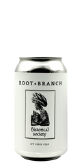 355 ml can of Root + Branch - Historical Society: 10°P Czech Pils – Czech Lager, 4% ABV