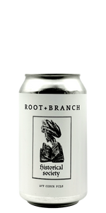 Root + Branch Historical Society Czech lager craft beer can crisp refreshing pale lager