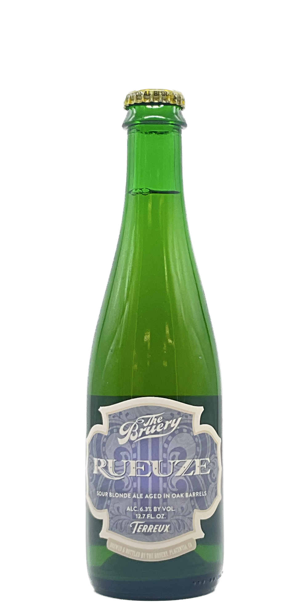 375 ml bottle of The Bruery - Rueuze – Sour Blonde Ale, 6.3% ABV