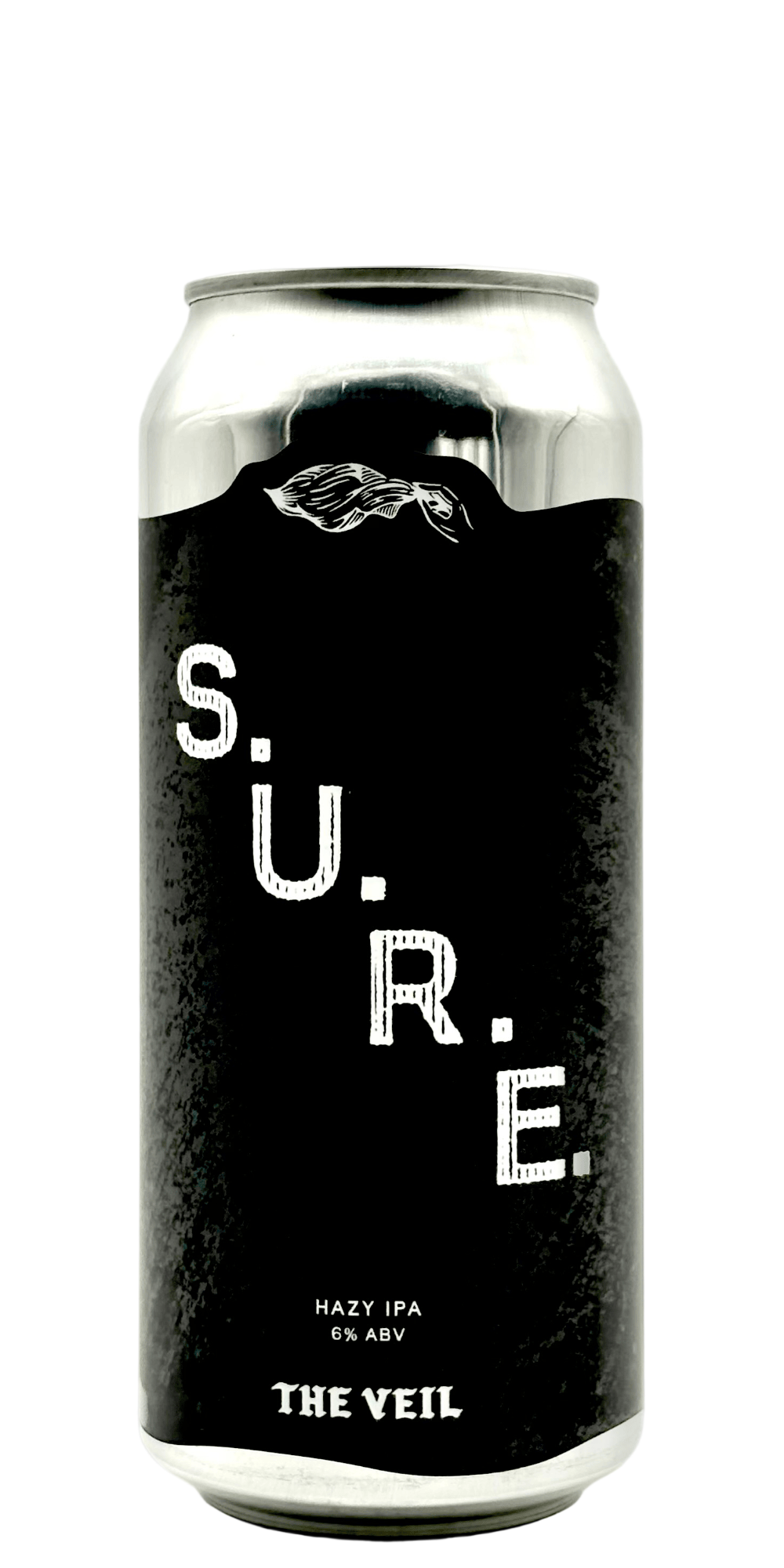 The Veil S.U.R.E hazy IPA Citra El Dorado Simcoe craft beer can