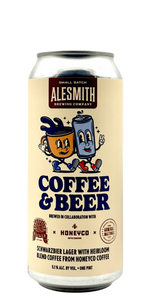 AleSmith Firestone Walker HoneyCo Schwarzbier craft beer can with Heirloom Blend coffee