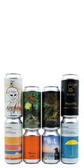 Bundle of 8 American craft beers from Eredità, False Hope, Timber Ales and Van Ewing