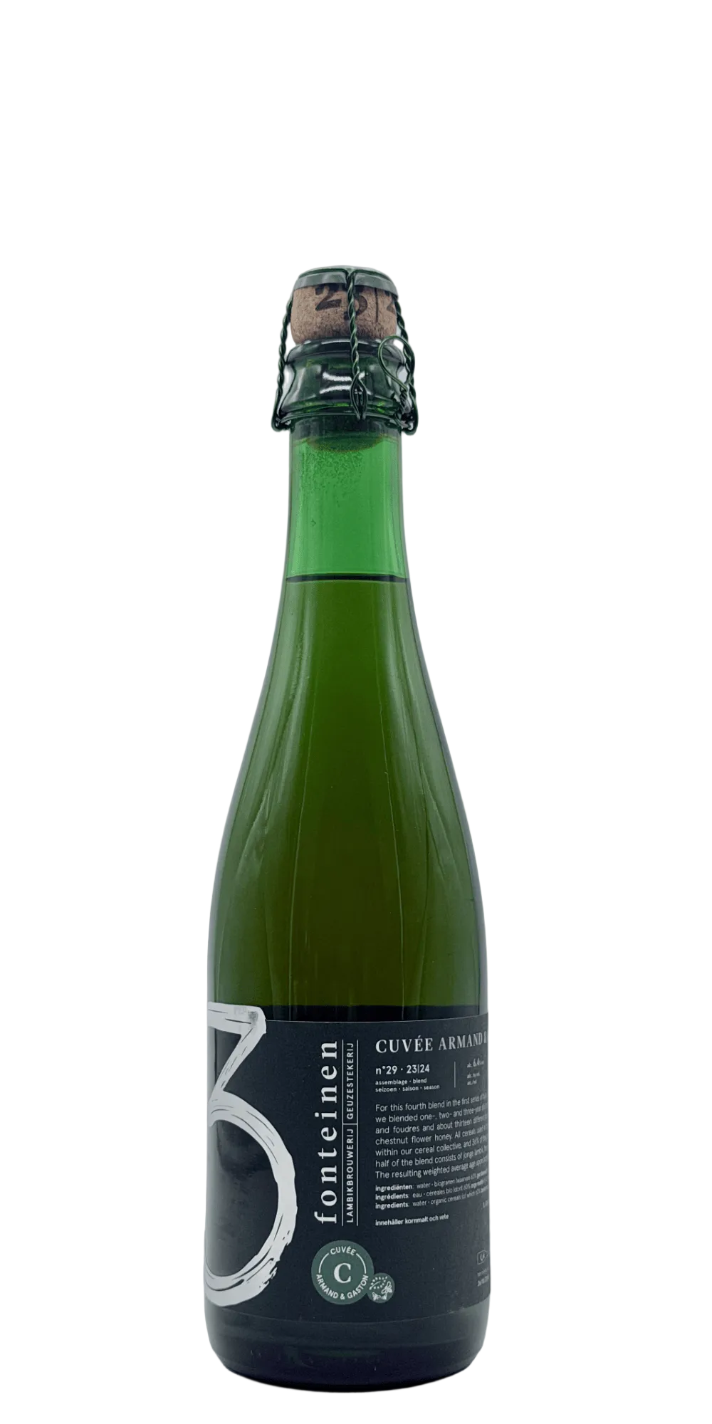 375 ml bottle of 3 Fonteinen - Cuvée Armand & Gaston nº29 23/24 (BD 14/02/24) – Lambic, 6.9% ABV