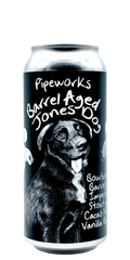 473 ml can of Pipeworks - Barrel Aged Jones Dog – Imperial Milk Stout, 14.1% ABV