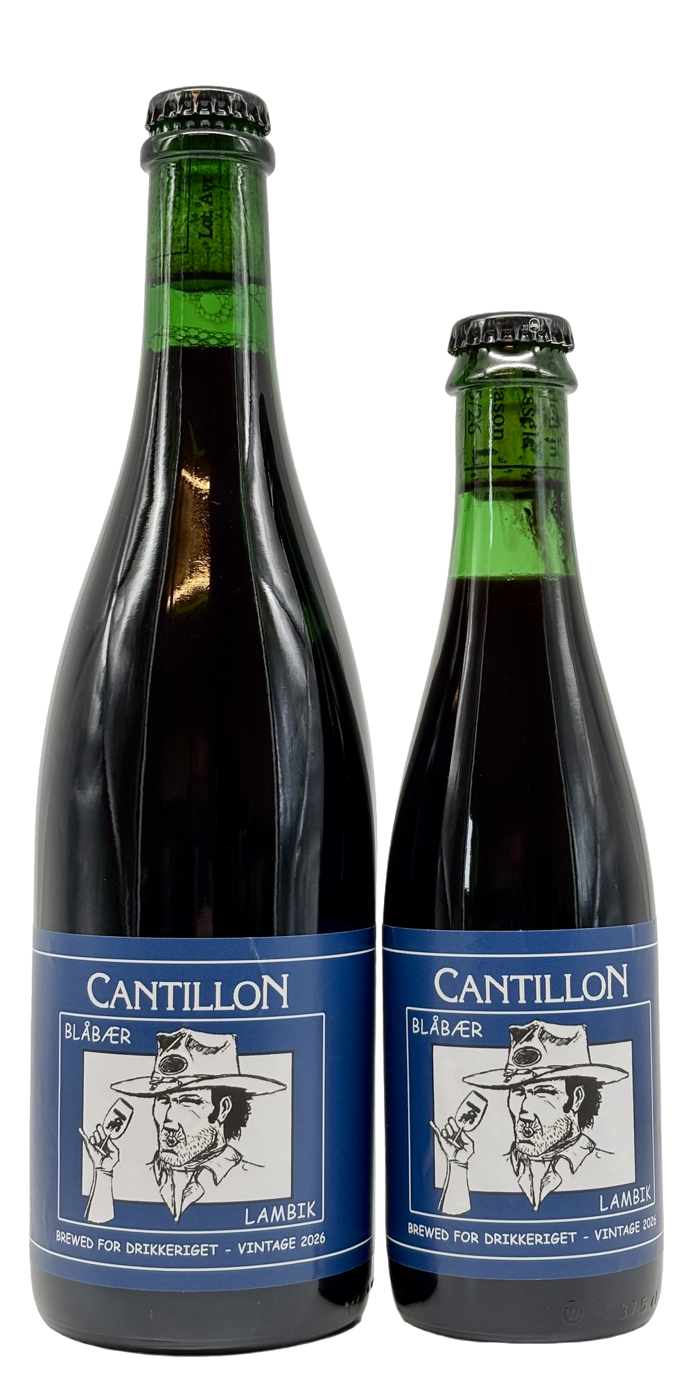 Cantillon - Blåbær 2026, one 750 ml and one 375 ml bottle