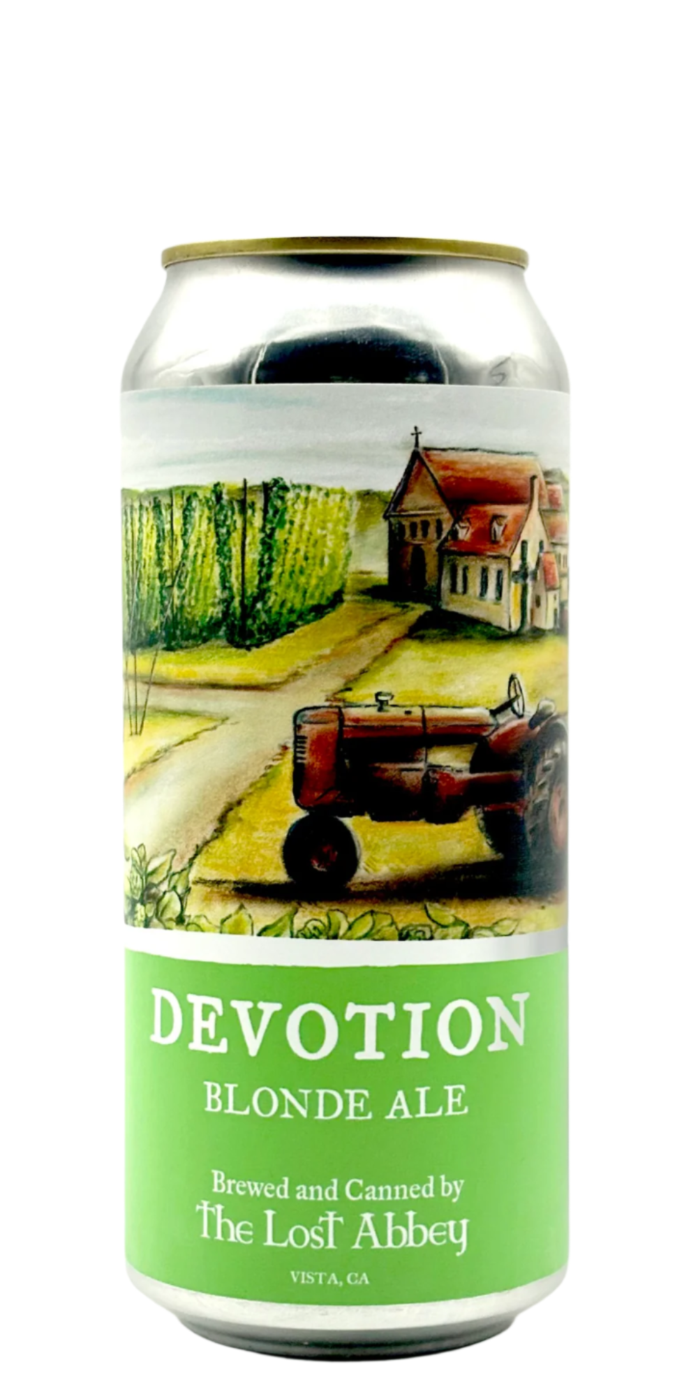 473 ml can of Lost Abbey - Devotion – Belgian Blonde Ale, 6% ABV