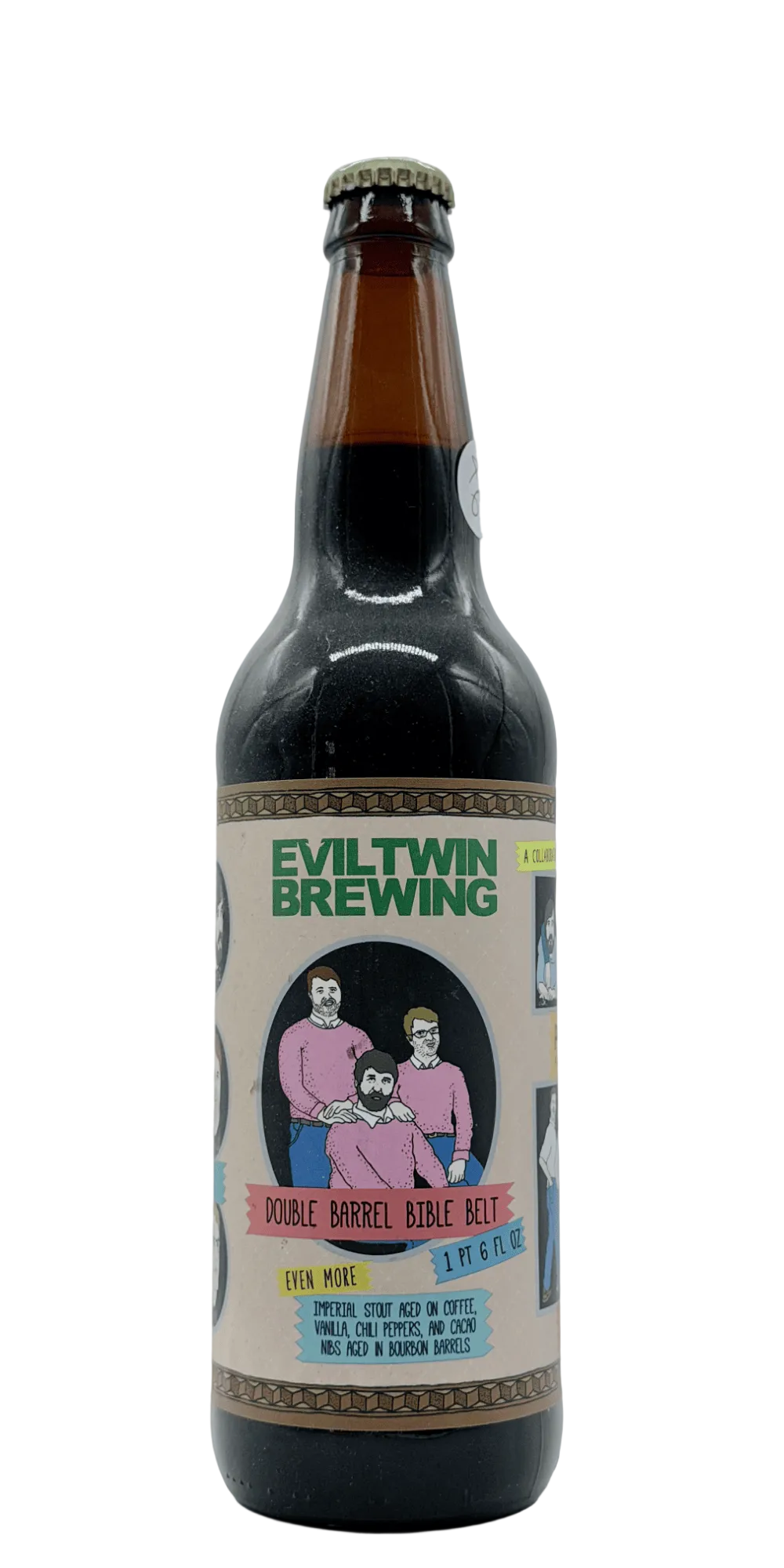 650 ml bottle of Evil Twin Brewing / Prairie - Double Barrel Bible Belt 2018 – Double BA Imperial Stout, 14% ABV