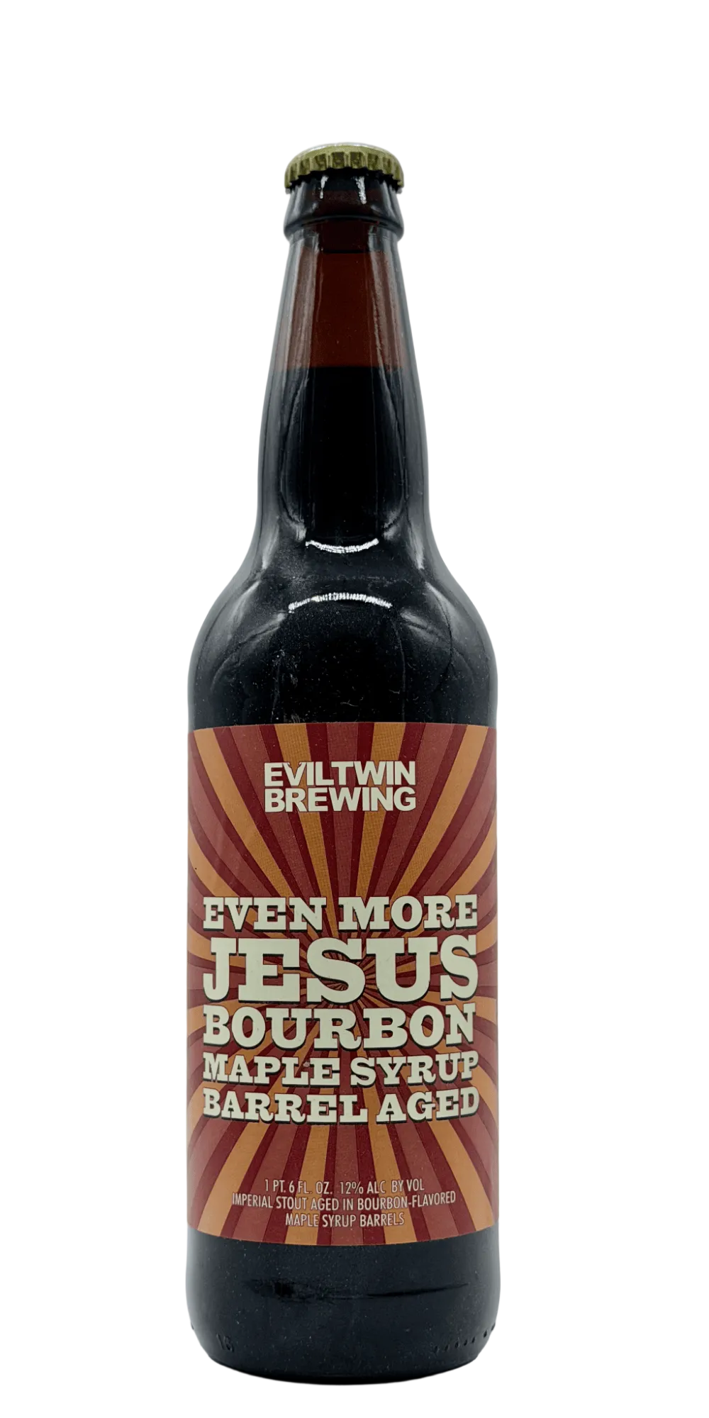 650 ml bottle of Evil Twin Brewing - Maple Bourbon Syrup Even More Jesus 2017 – BBA Imperial Stout, 12% ABV