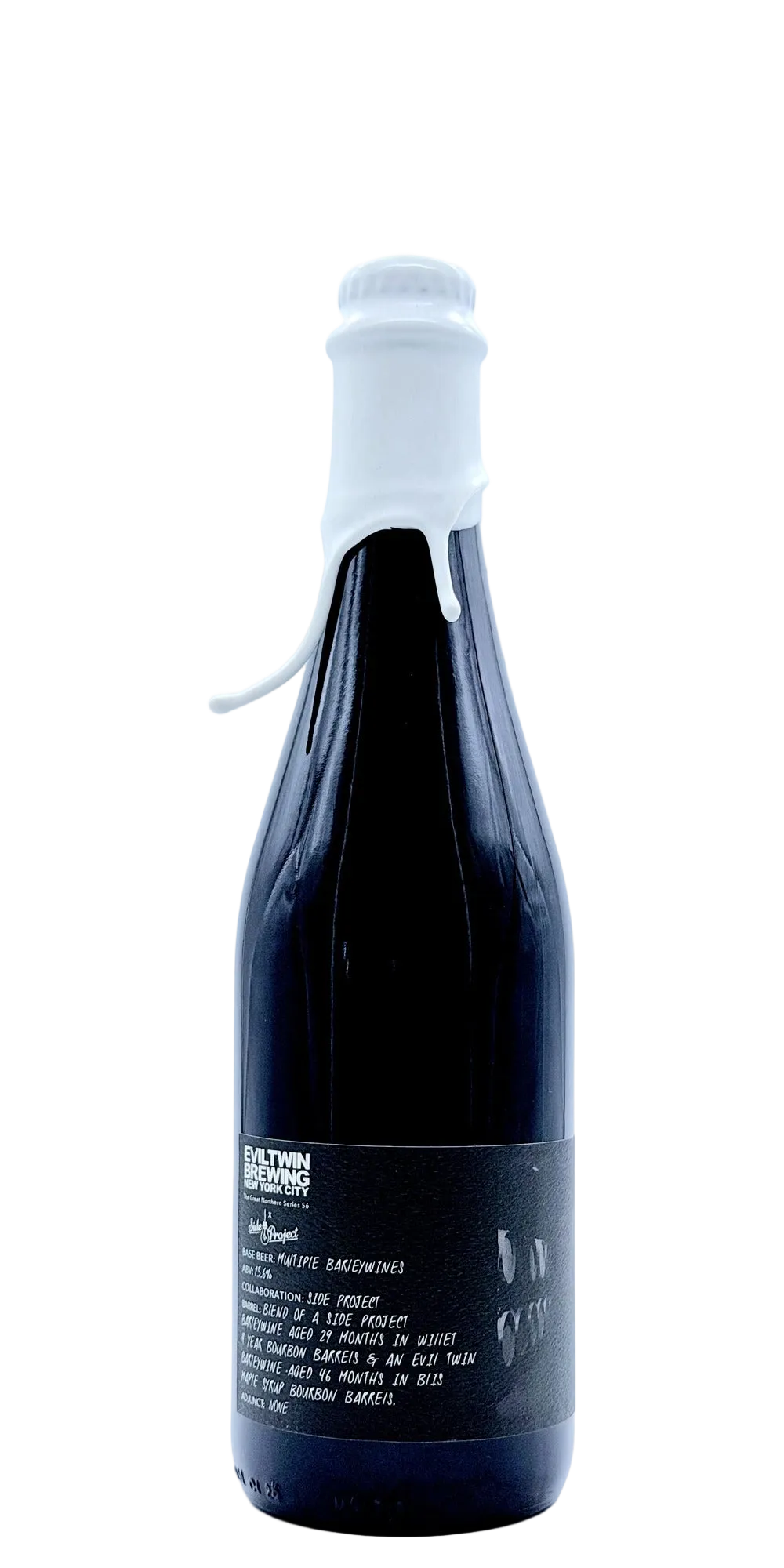 Evil Twin NYC The Great Northern Barrel Aged Series 56 best 2026 Side Project Collab BA Barleywine Brooklyn New York Side Project collab barrel aged barleywine Willet 4yr bourbon Blis maple syrup bourbon 500ml bottle craft beer