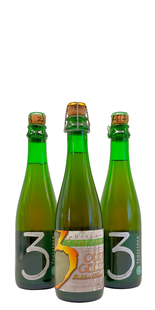 375 ml bottle of 3 Fonteinen - Golden Blend 2011 – Lambic. 6% ABV