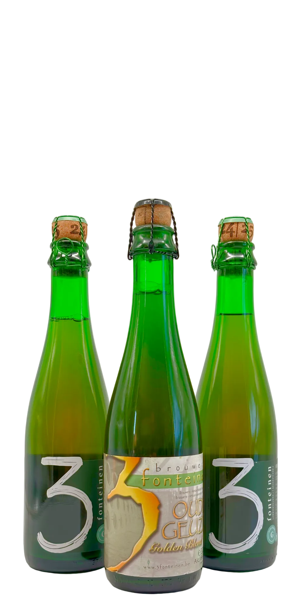 375 ml bottle of 3 Fonteinen - Golden Blend 2014 – Lambic. 6% ABV