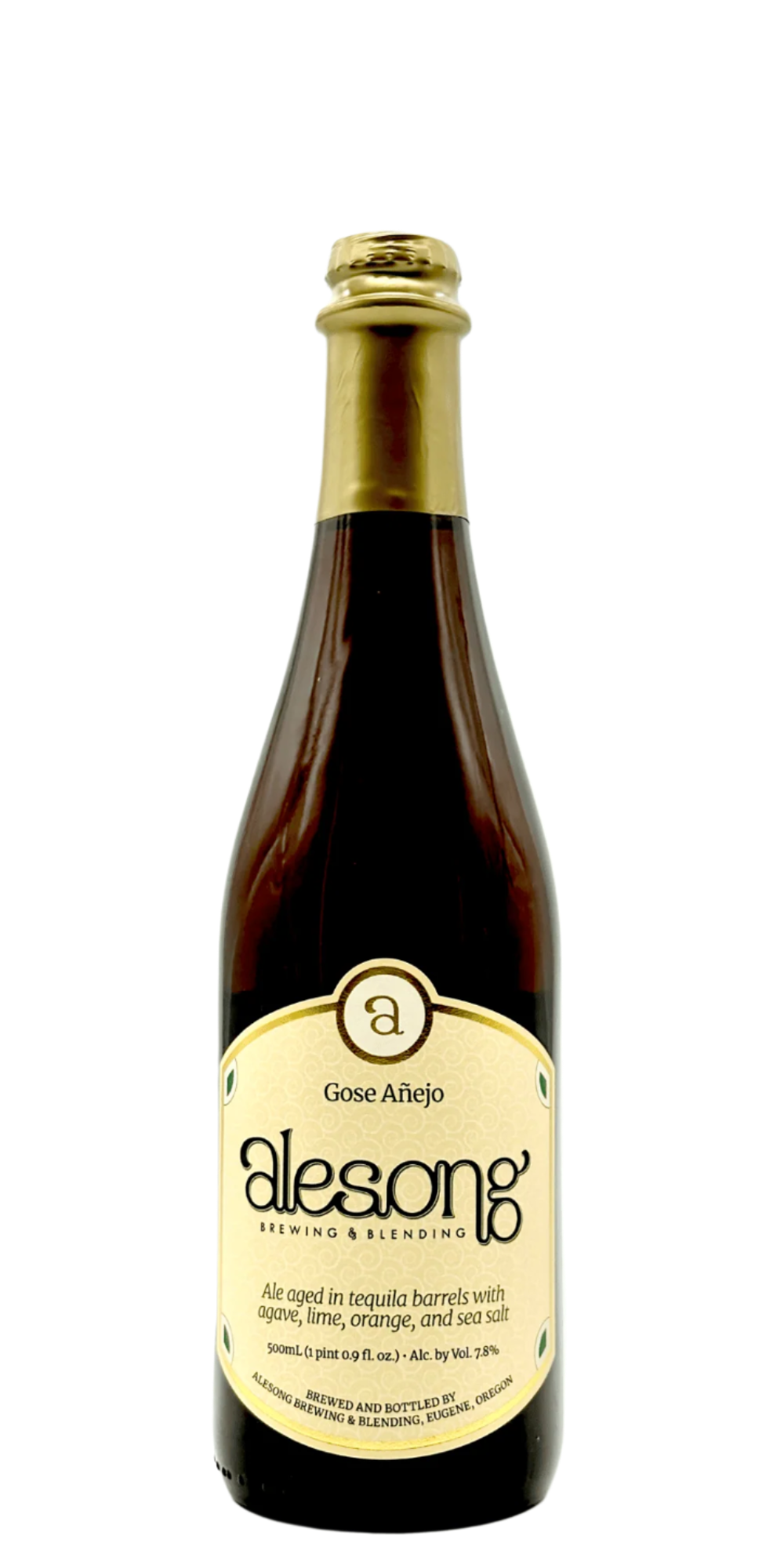 Alesong Gose Anejo margarita sour craft beer bottle with agave sea salt lime orange