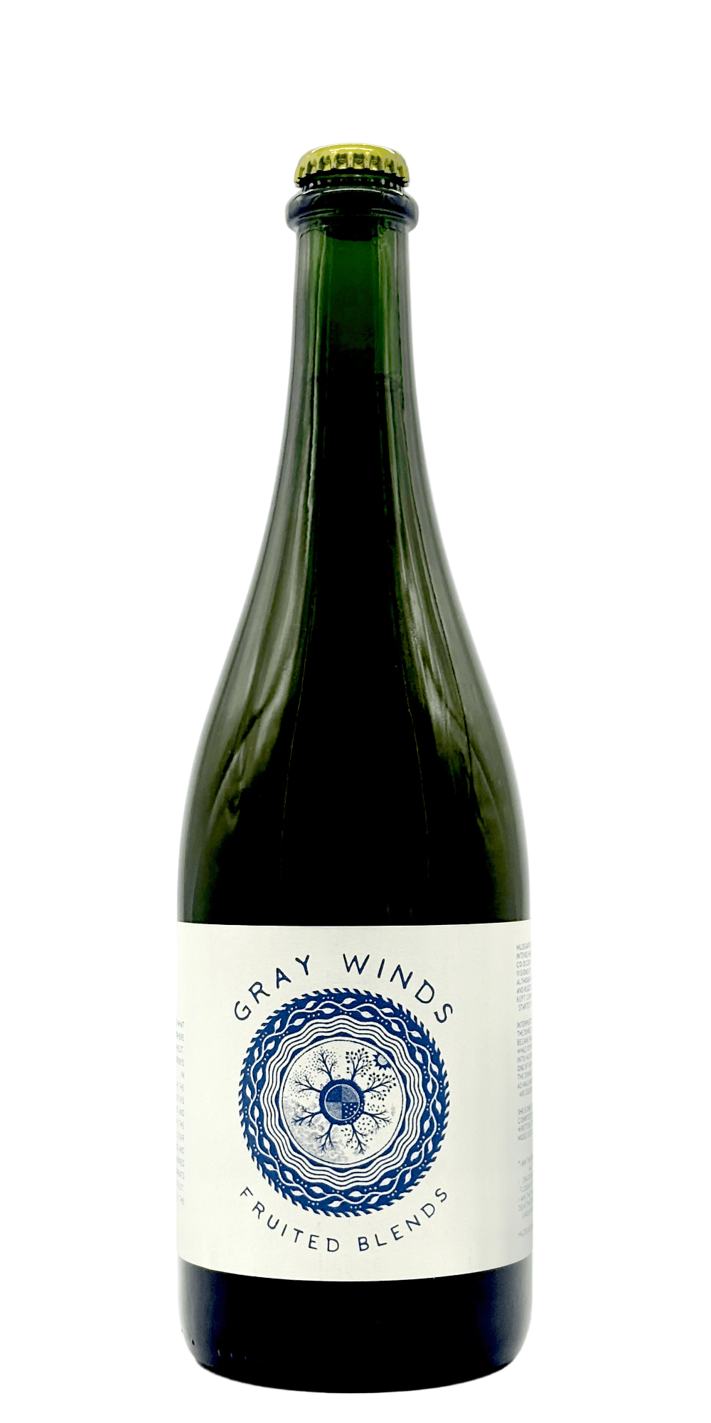 Hildegard Gray Winds Companion sour saison craft beer bottle with strawberries yarrow