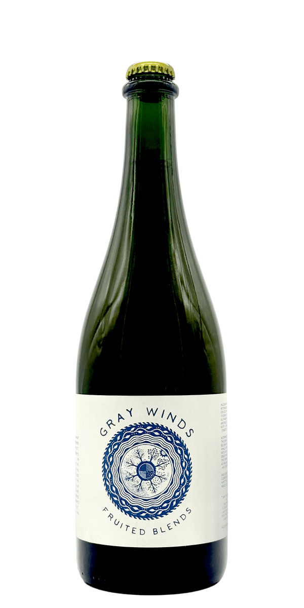 Hildegard Gray Winds Companion sour saison craft beer bottle with strawberries yarrow