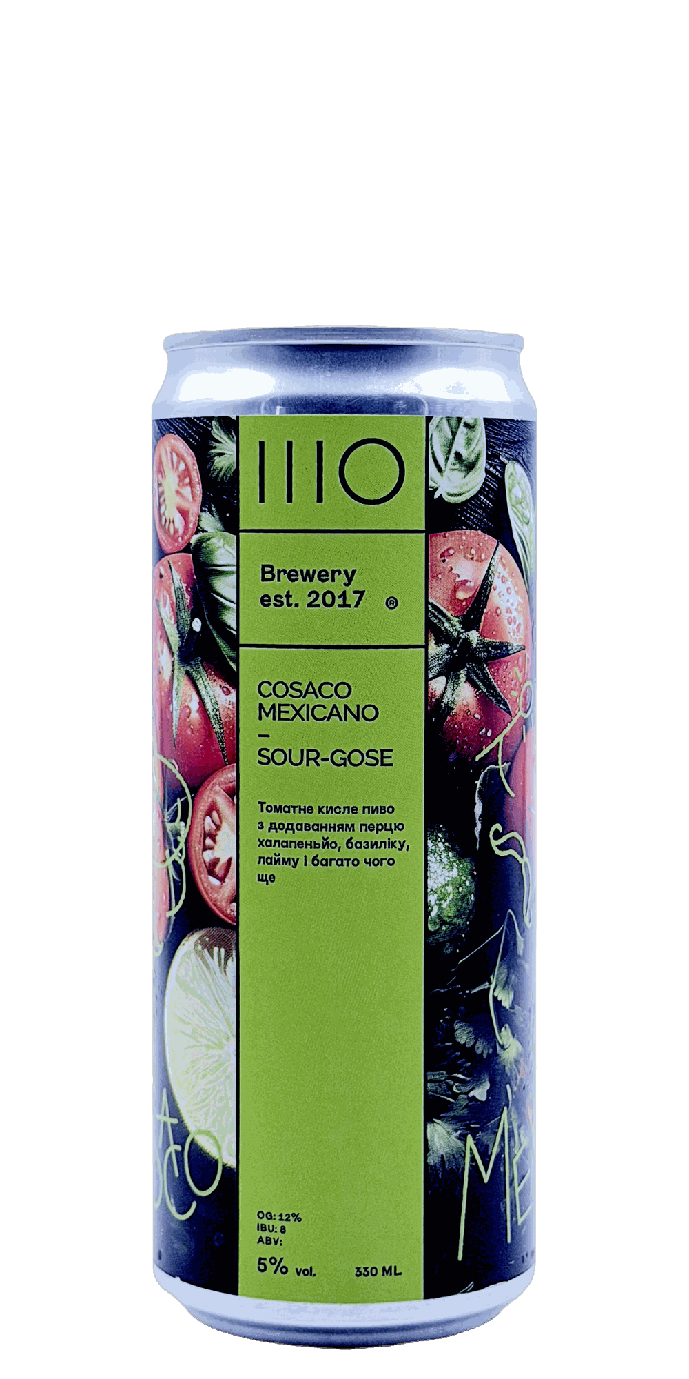 330 ml can of IIIO - Cosaco Mexicano – Tomato Gose, 5% ABV