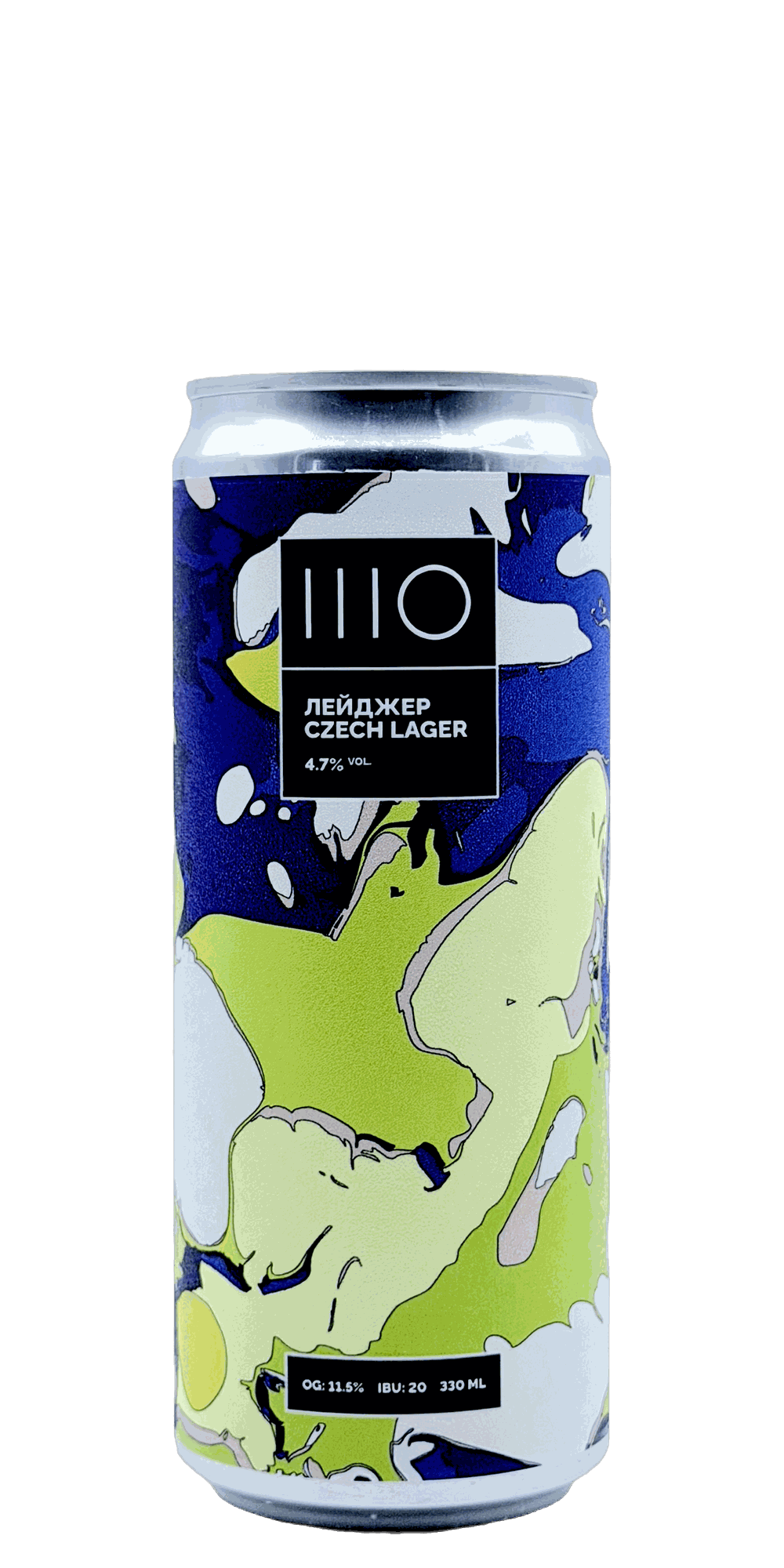 330 ml can of IIIO - Lager – Saaz-Hopped Czech Lager, 4.7% ABV