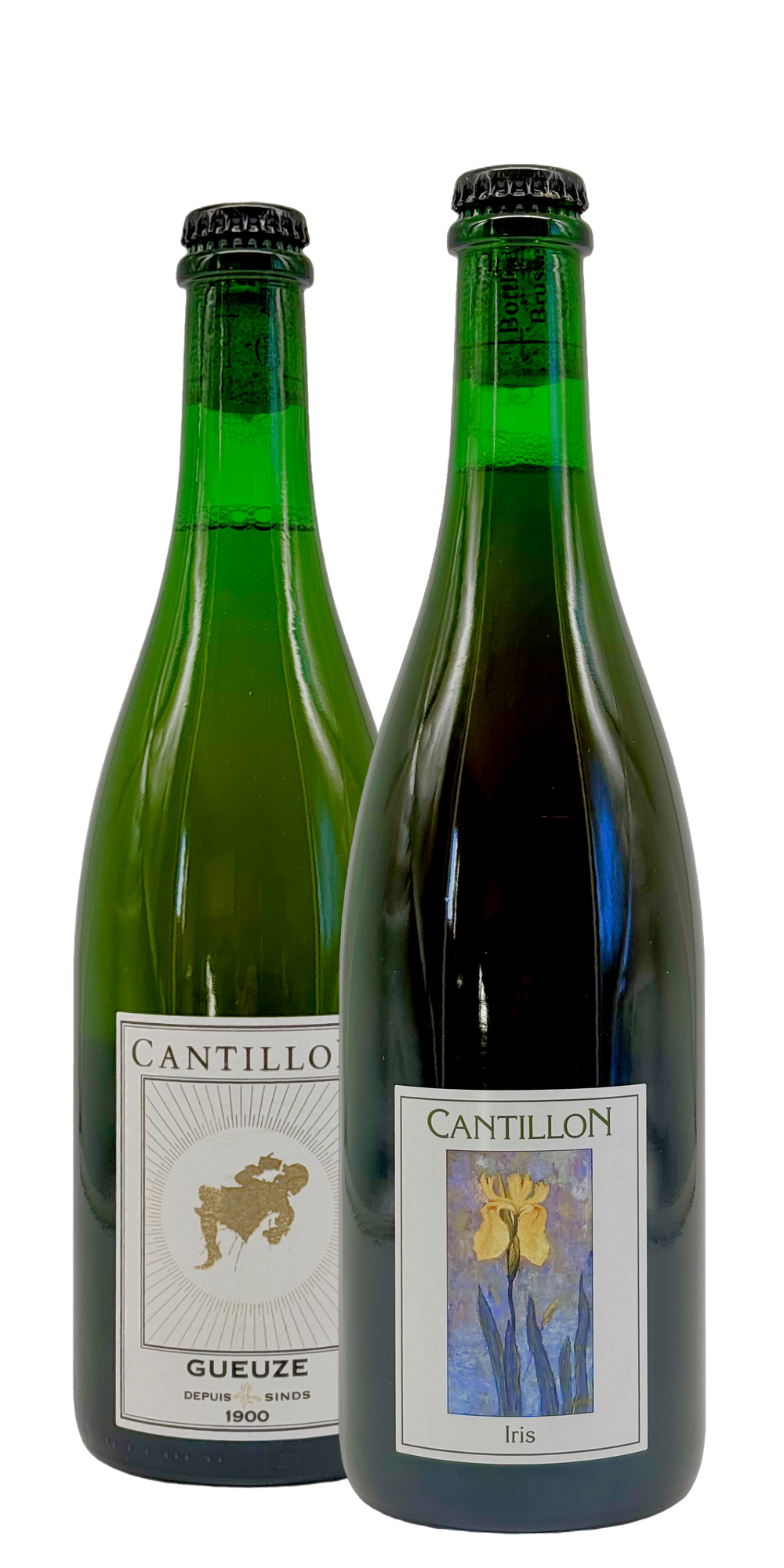 Cantillon - Iris 2026 + Gueuze 2026, two 750 ml bottles: dry-hopped wild ale and blended lambic