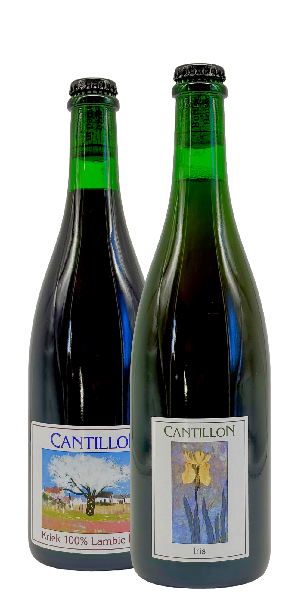 Cantillon - Iris 2026 + Kriek 2026, two 750 ml bottles: dry-hopped wild ale and cherry lambic