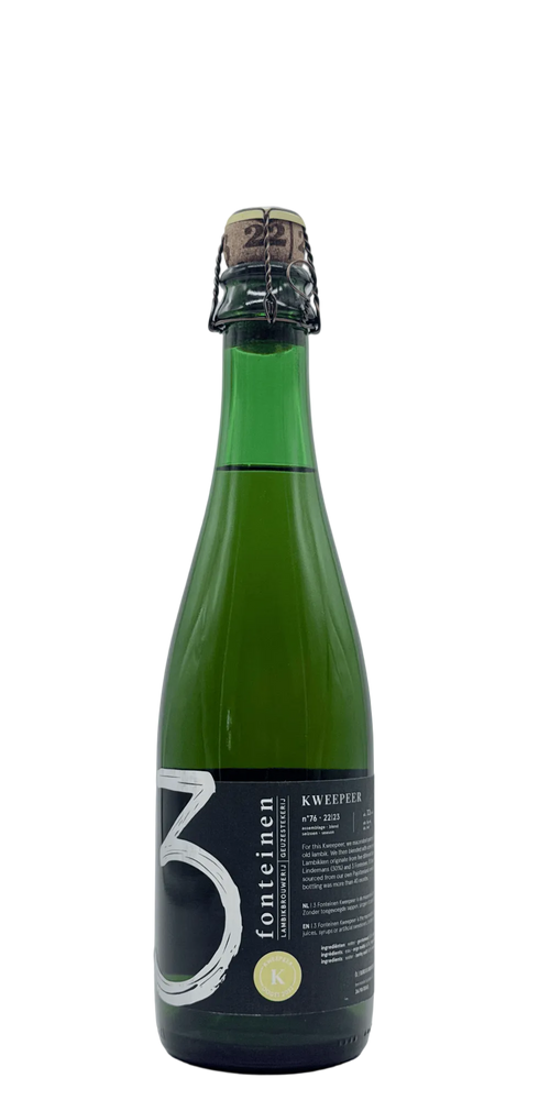 375 ml bottle of 3 Fonteinen - Kweeper nº76 22/23 (BD 13/06/23) – Fruit Lambic, 7.2% ABV