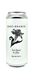 473 ml can of Root + Branch - Les Fleurs Du Mal – Witbier, 5.0% ABV