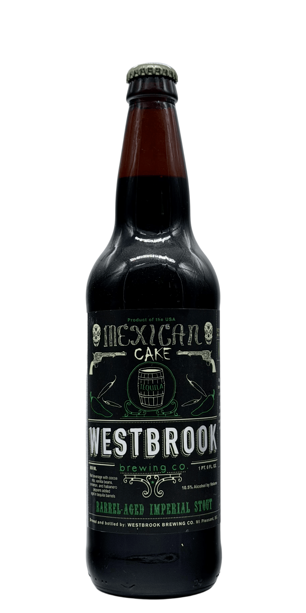 650 ml bottle of Westbrook Brewing - BA Mexican Cake (Tequila) - 2016 – Imperial Stout, 10.5% ABV
