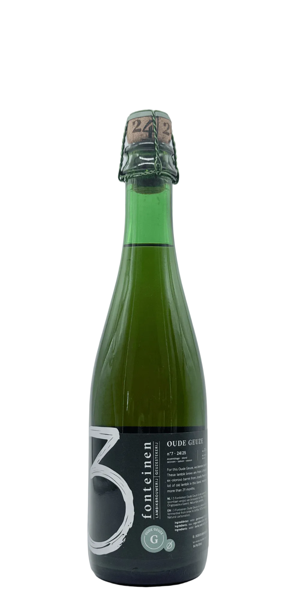 375 ml bottle of 3 Fonteinen - Oude Geuze nº7 2024/25 (375ml) (BD 15/01/25) – Lambic, 7.1% ABV
