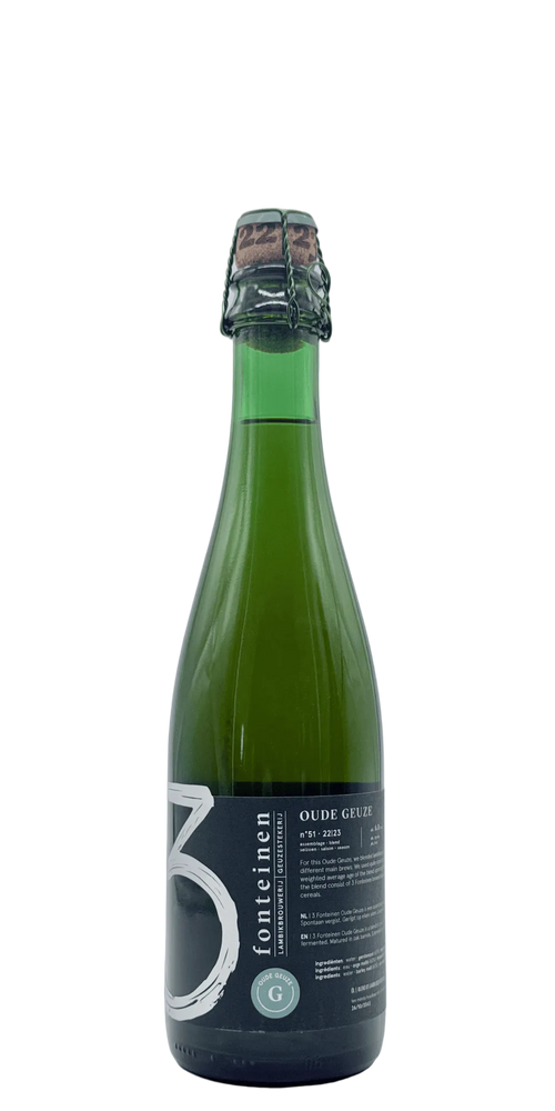 375 ml bottle of 3 Fonteinen - Oude Geuze nº51 22/23 (375ml) (BD 28/02/23) – Lambic, 6% ABV