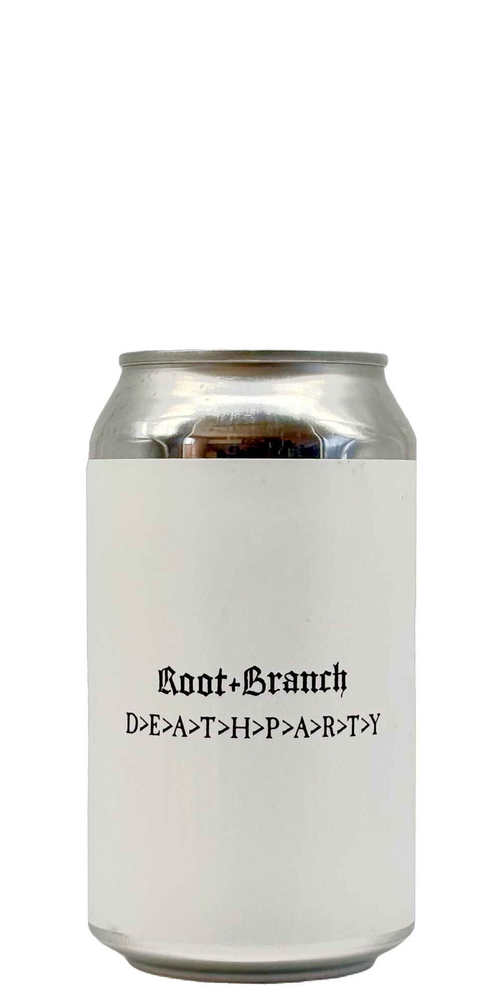 355 ml can of Root + Branch - D>E>A>T>H>P>A>R>T>Y – DDH Pale Ale, 6.5% ABV