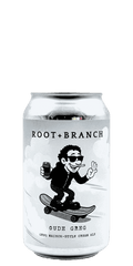 355 ml can of Root + Branch - Oude Greg – Cream Ale, 5% ABV