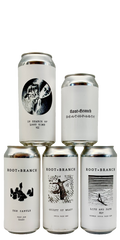 Five cans of the Root + Branch brewery bundle – pale ales, IPAs and DIPA, 5-8% ABV