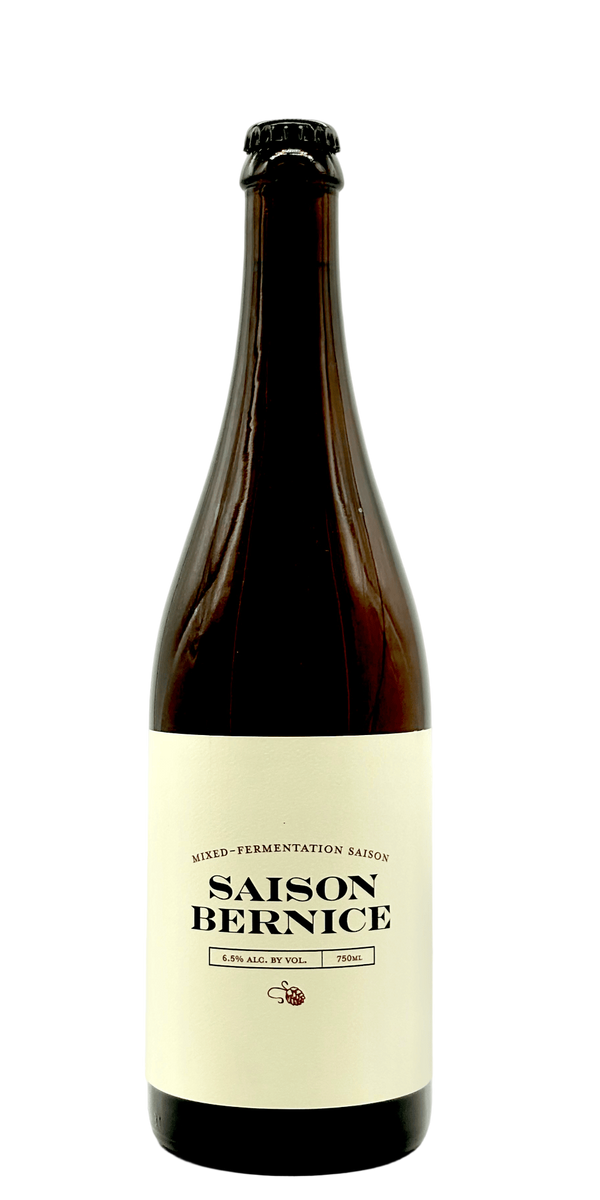 Sante Adairius Saison Bernice farmhouse ale craft beer bottle with local ingredients brett