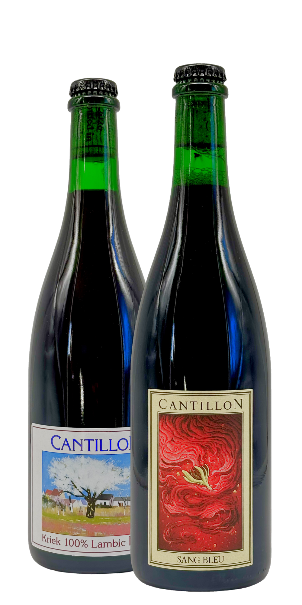 Cantillon - Sang Bleu 2026 + Kriek 2026, two 750 ml bottles: fruit lambic and cherry lambic
