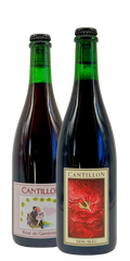 Cantillon - Sang Bleu 2026 + Rosé de Gambrinus 2026, two 750 ml bottles: fruit lambic and raspberry lambic