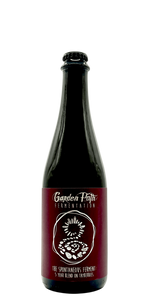 Garden Path Spontaneous Ferment Tayberries wild ale craft beer bottle with fruit