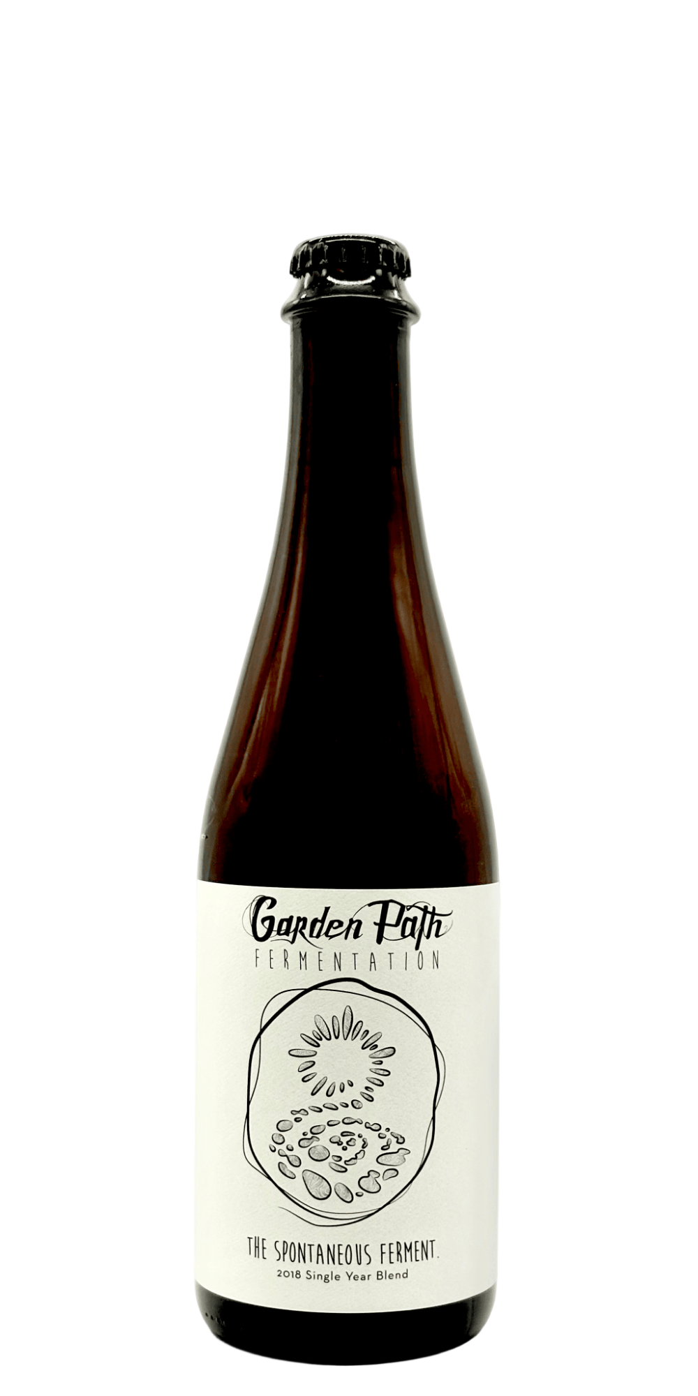 Garden Path Spontaneous Ferment 2018 Single Year Blend wild ale craft beer bottle