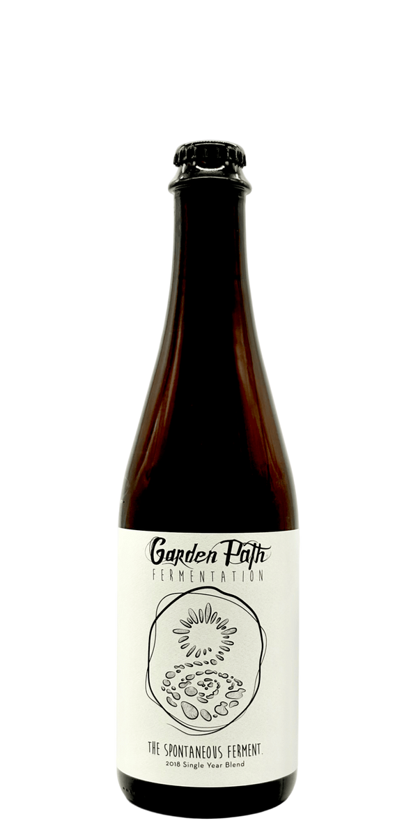 Garden Path Spontaneous Ferment 2018 Single Year Blend wild ale craft beer bottle