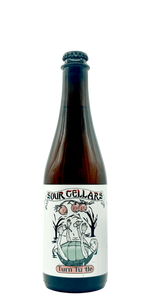 Sour Cellars Turn Turtle spontaneous golden sour craft beer bottle with California nectarines