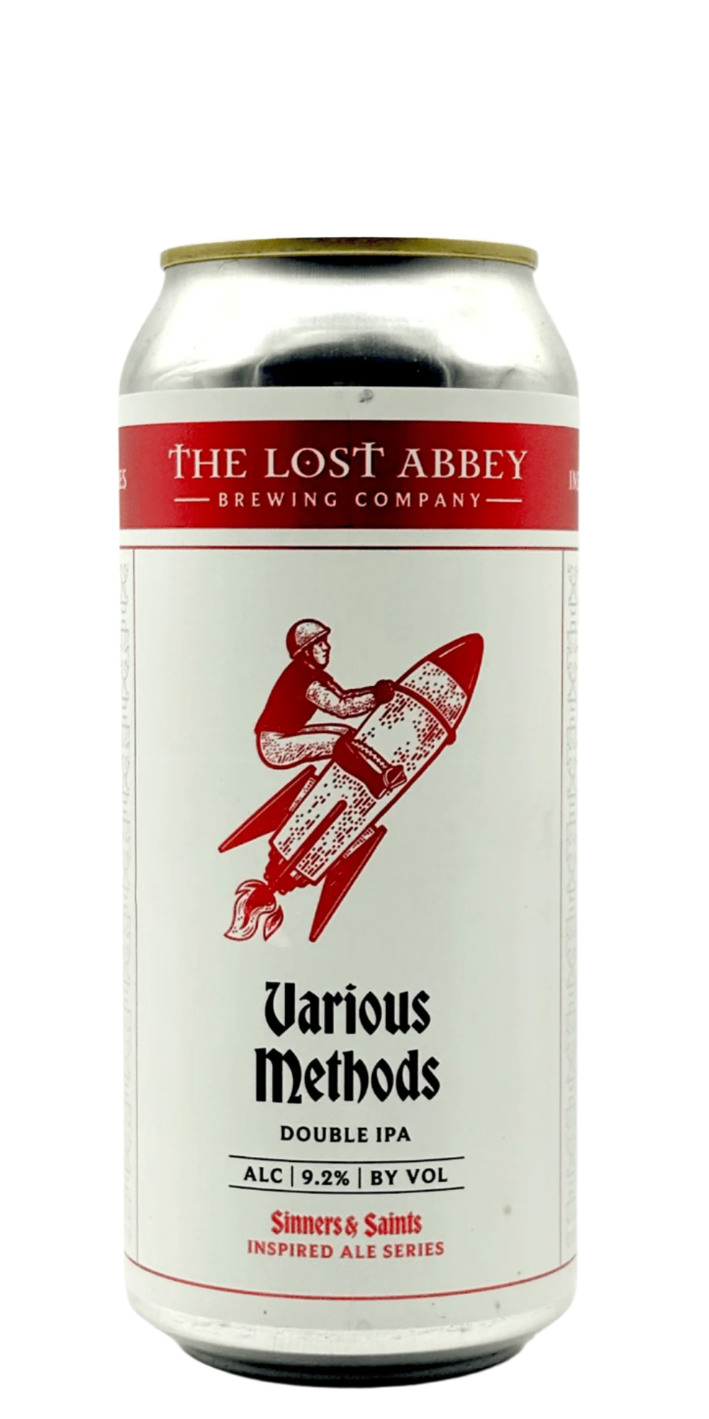 Lost Abbey Various Methods West Coast DIPA craft beer can with 7 hop varieties
