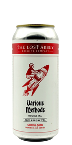 Lost Abbey Various Methods West Coast DIPA craft beer can with 7 hop varieties